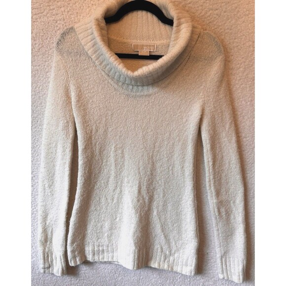 Michael Kors Women‎ Small Cowl Neck Ivory Wool Blend Long Sleeve Sweater - Picture 2 of 11